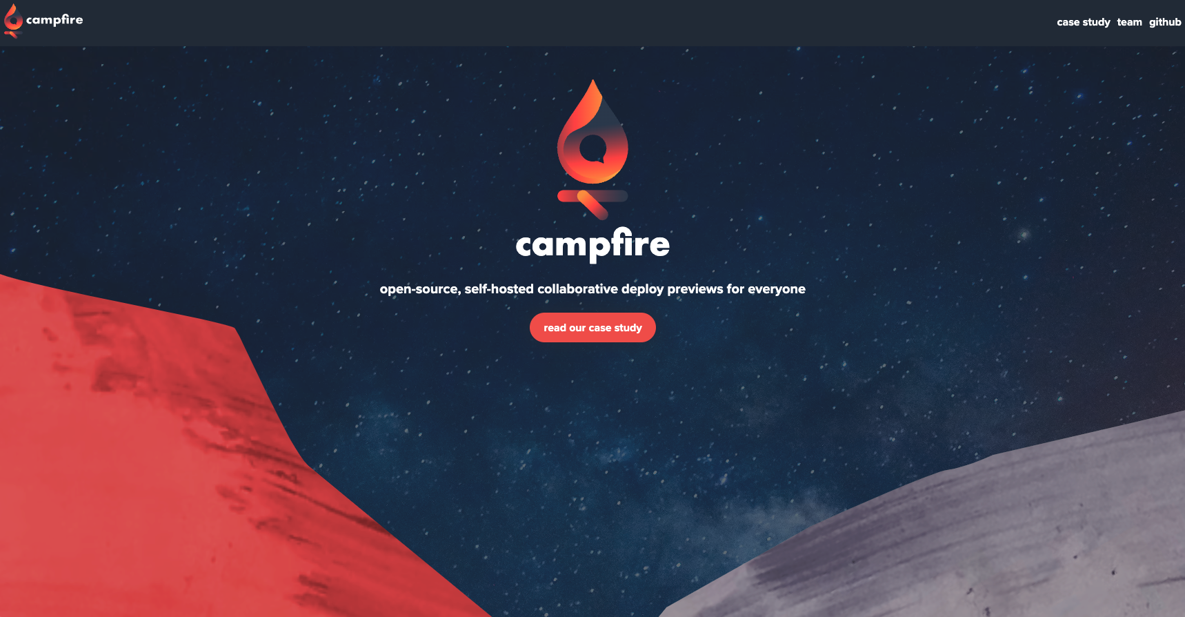 Campfire case study screenshot